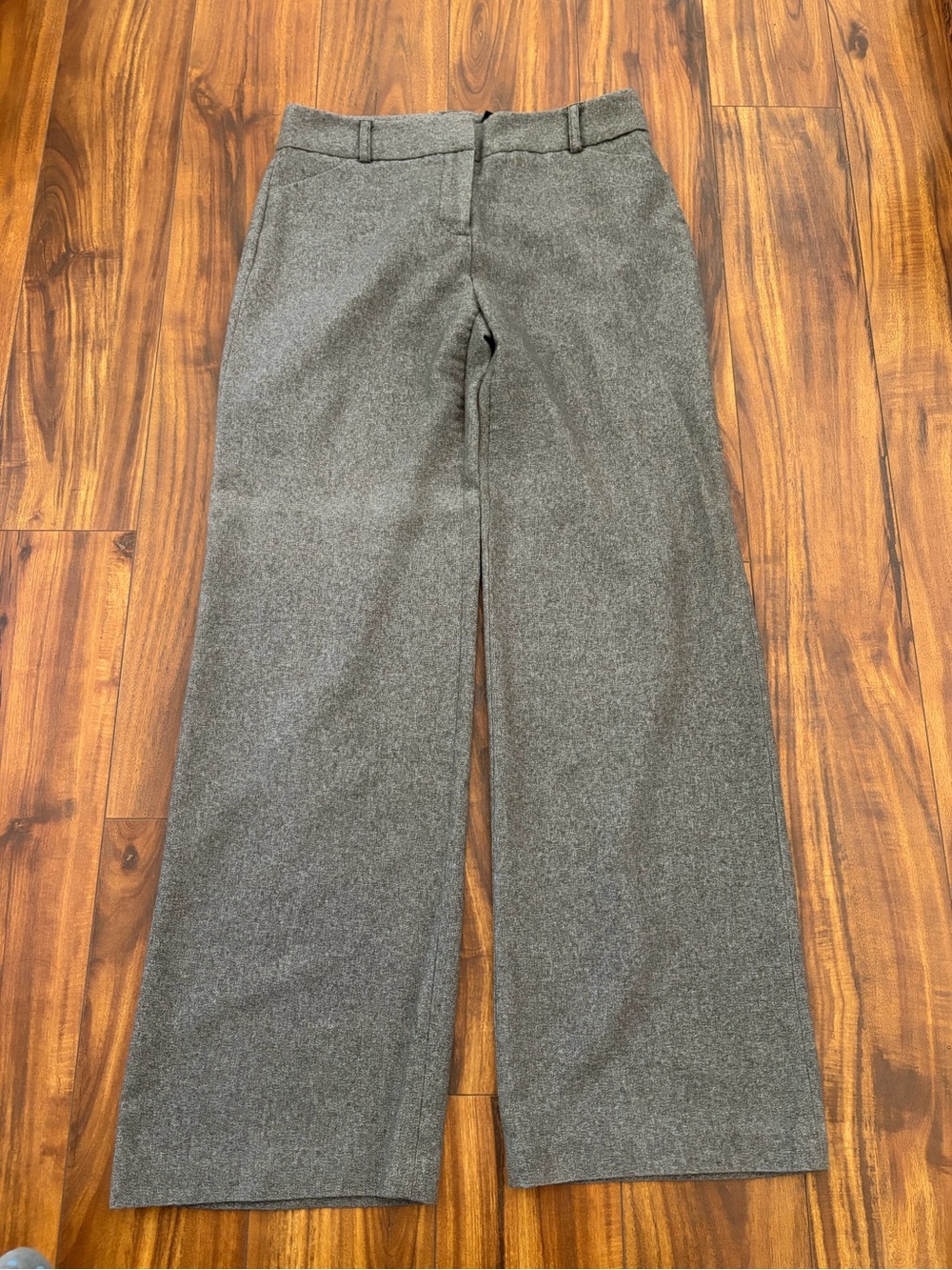 Relativity Super Soft Gray Tweed Wide-Leg Trousers Women’s 6